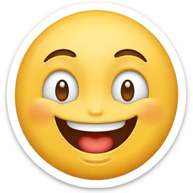 an emoji with a silly face sticker