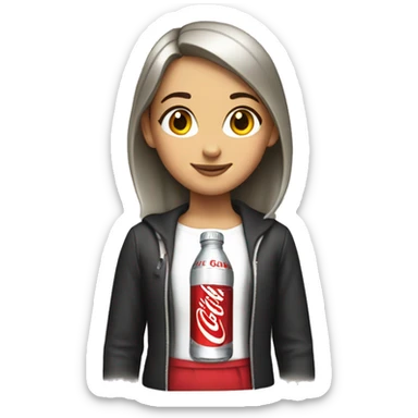 Girl dressed as Diet Coke  sticker