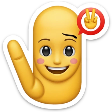 Fuck you finger with a smiling face sticker