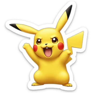 pikachu thumbs down emoji only with face, ears, and thumbsdown visible, no body sticker