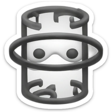 black white physics pictogram sticker