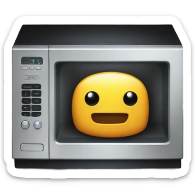 Microwave wearing a tuxedo sticker