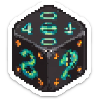 Classic gaming dice with numbers sticker