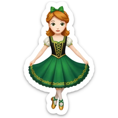irish woman dance shoes sticker