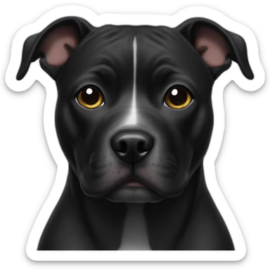 Full-black female staffy sticker