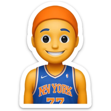 Smiley icon new york knicks sticker