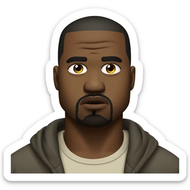 kanye looking frustrated  sticker