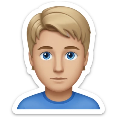 Twan Kuyper blue eyes, dark blonde hair sticker