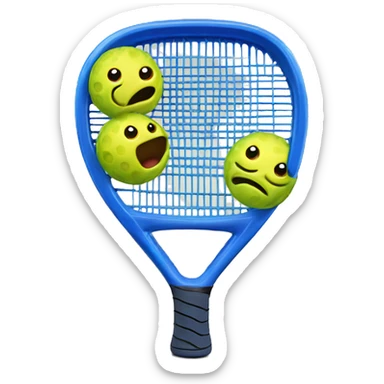 padel raquet with a nibble sticker