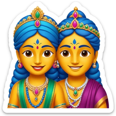 create radha krishna emoji sticker