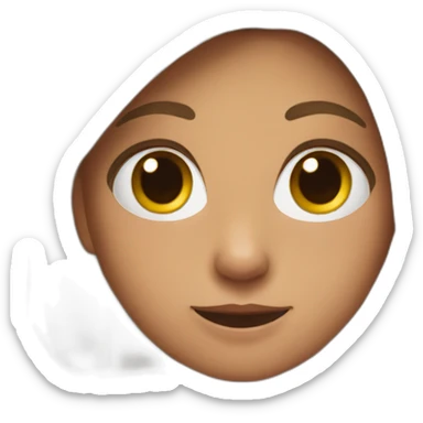 European girl with bunny ears sticker