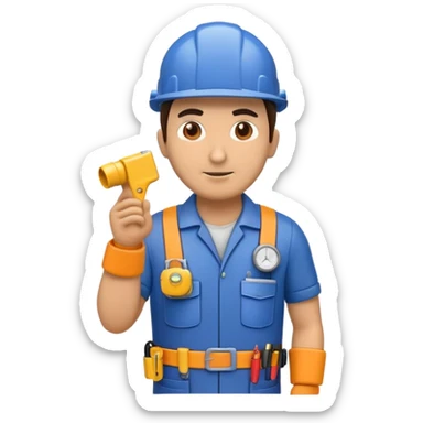 hvac technician as an action figure logo hd hispanic sticker