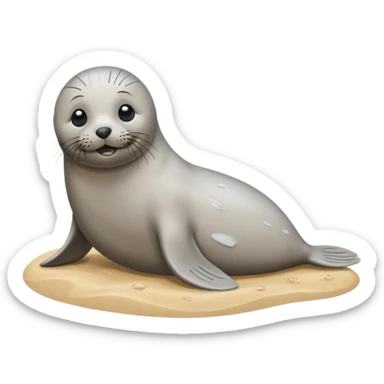 Seal at the beach sticker