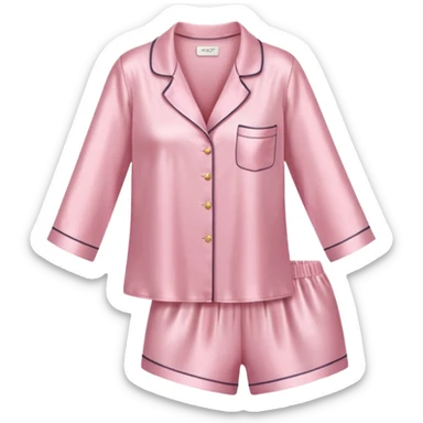Light pink silk pyjamas set sticker