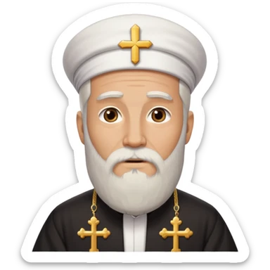 orthodox christian priest with a long beard sticker