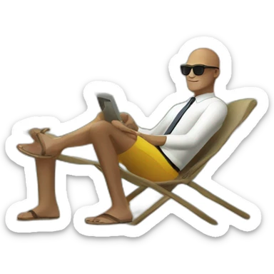Agent 47 on vacations sticker