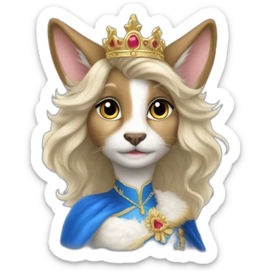 princess diana as a furry fursona sticker