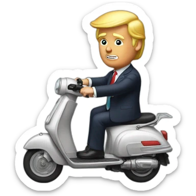 donald trump on scooter sticker