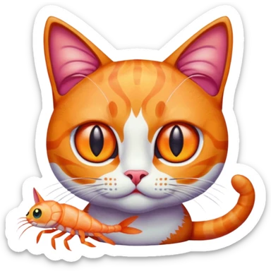 Trippi troppi shrimp cat sticker