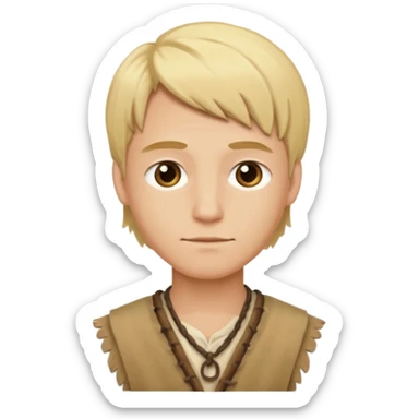 Young Blond Stone Age Man – Wearing primitive clothes.




 sticker