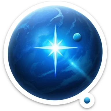 The image is a sci-fi poster with glowing blue text that reads “STAR BLAST.” A bright blue planet or star glows at the bottom, giving the design a futuristic, space-themed look. dont foget the text  sticker