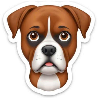 boxer dog brown sticker
