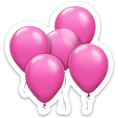 Pink balloons  sticker