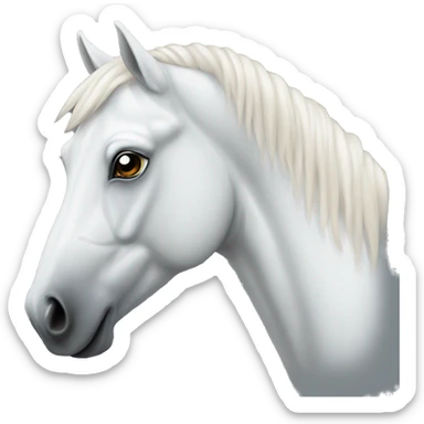 White horse sticker