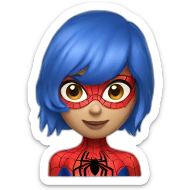 spiderman femme costume sticker