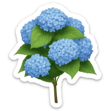 Hydrangea flower bush sticker