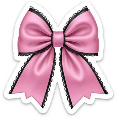 pink gothic bow sticker
