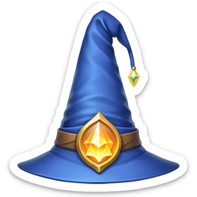 wizard hat with aura Bright sticker