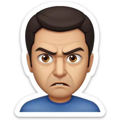 
angry Iranian man face sticker