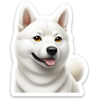 White shiba inu gazing at viewer sticker