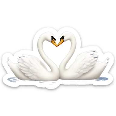 Swan couple love sticker