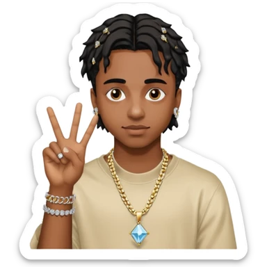 Playboi Carti YVL hand sign sticker