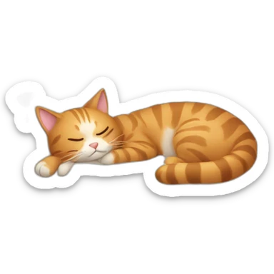 cosy cat nap at home. sticker