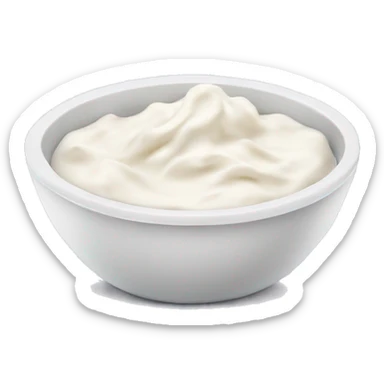 Bowl of dried yogurt  sticker