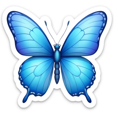 blue butterfly small sticker