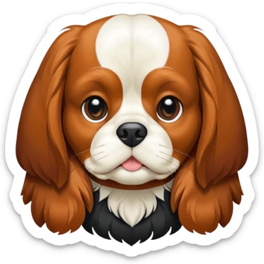 bana şaşkın suratlı yavru king charles köpek yüzü yarat sticker