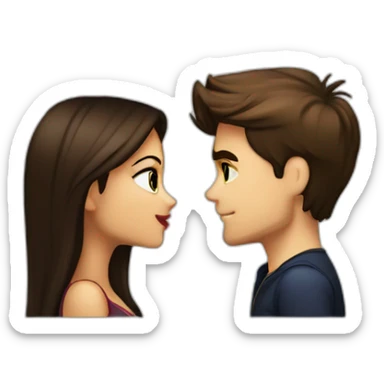 Elena Gilbert kiss Stefan salvatore sticker