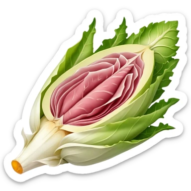 tranche de jambon enroulé autour d'une endive sticker