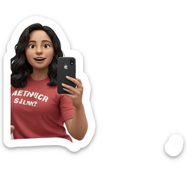 girl taking selfie indoors sticker