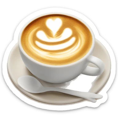 latte art and book sticker