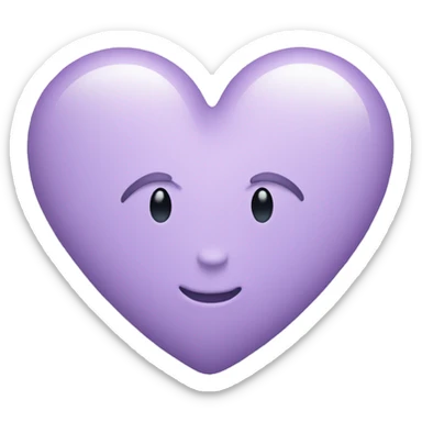 pastel purple rounded heart  sticker