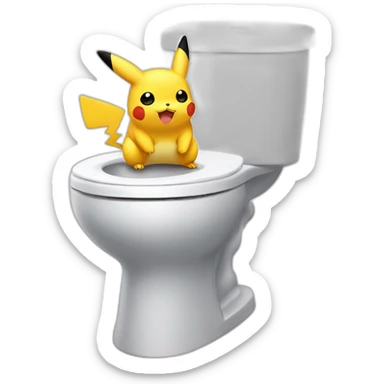 Pikatchu au toilette sticker