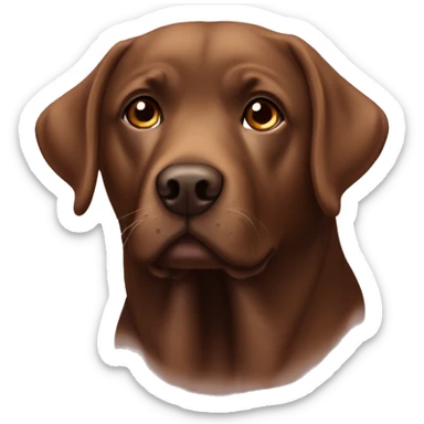 Chololade brown labrador little bit fat sticker
