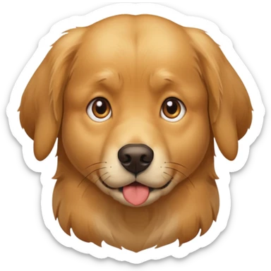 I want an emoji of a goldenretriever who is scared sticker