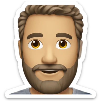 french-TV-Host-brown-beard sticker