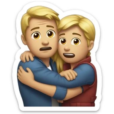 Urgent and Agressive hug sticker